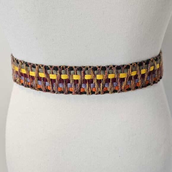 Eddie Bauer Rainbow Woven Retro‎ Multicolor Braided Belt - Picture 6 of 9